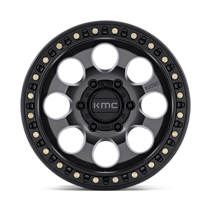 KMC | KM550 RIOT SBL | 17.0x8.50 | 6X139.7 | 10 | ANTHRACITE W/ SATIN BLACK LIP