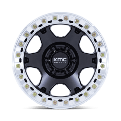 KMC | KM238 VI BEADLOCK | 17.0x9.00 | 5X127 | -12 | SATIN BLACK W/ MACHINED RING