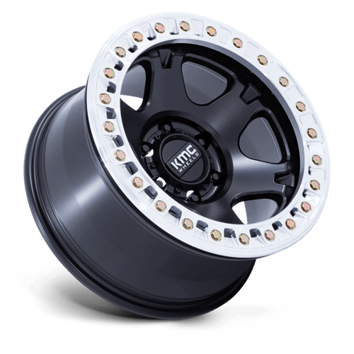 KMC | KM238 VI BEADLOCK | 17.0x9.00 | 8X165.1 | -38 | SATIN BLACK W/ MACHINED RING