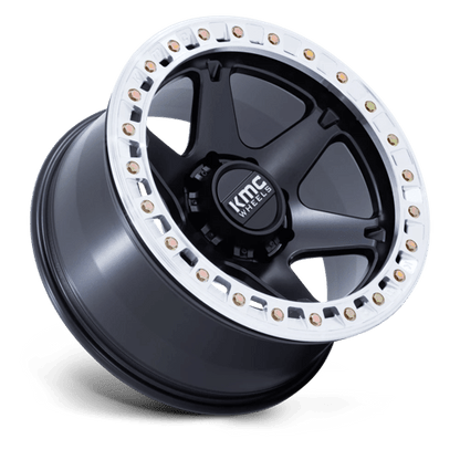 KMC | KM238 VI BEADLOCK | 20.0x10.00 | 6X135 | -48 | SATIN BLACK W/ MACHINED RING