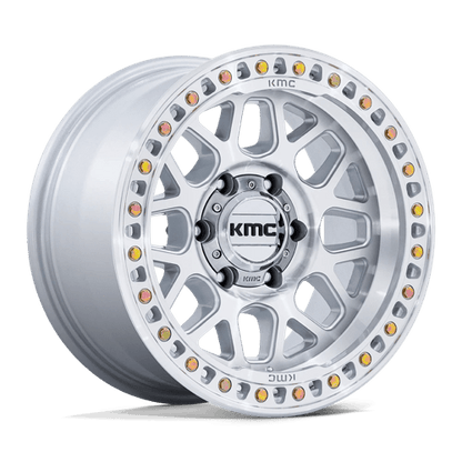 KMC | KM549 GRS | 18.0x8.50 | 5X127 | 0 | GLOSS SILVER W/ MACHINED FACE