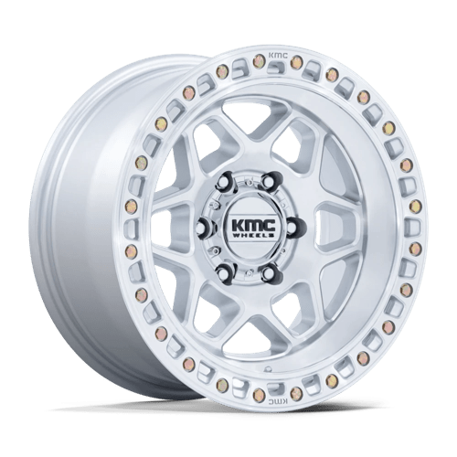 KMC | KM553 TORX | 17.0x9.00 | 5X127 | -12 | GLOSS SILVER W/ MACHINED FACE