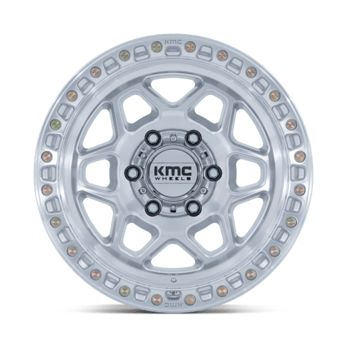 KMC | KM553 TORX | 17.0x8.50 | 5X127 | 0 | GLOSS SILVER W/ MACHINED FACE