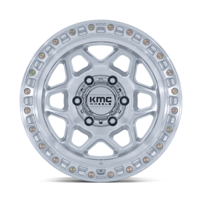 KMC | KM553 TORX | 17.0x9.00 | 6X135 | -12 | GLOSS SILVER W/ MACHINED FACE