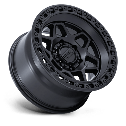 KMC | KM553 TORX | 17.0x8.50 | 6X139.7 | 25 | MATTE BLACK W/ GLOSS BLACK LIP