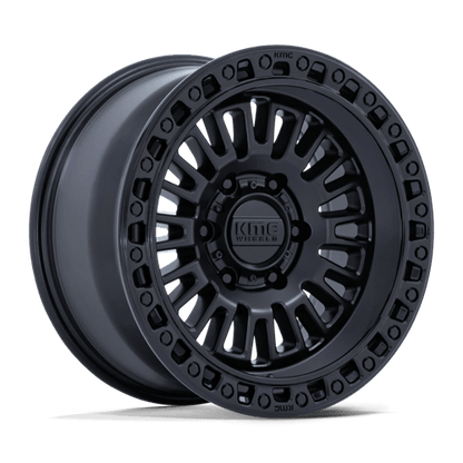 KMC | KM554 AZTEC | 17.0x8.50 | 6X114.3 | 0 | MATTE BLACK W/ GLOSS BLACK LIP