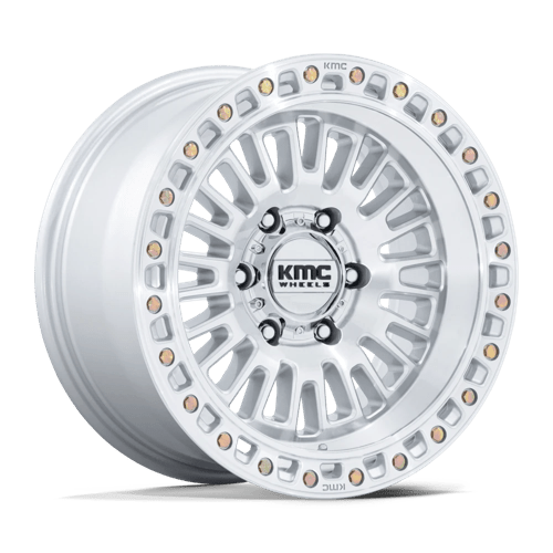 KMC | KM554 AZTEC | 17.0x8.50 | 6X120 | 0 | GLOSS SILVER W/ MACHINED FACE