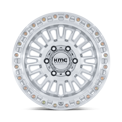 KMC | KM554 AZTEC | 17.0x8.50 | 6X120 | 0 | GLOSS SILVER W/ MACHINED FACE
