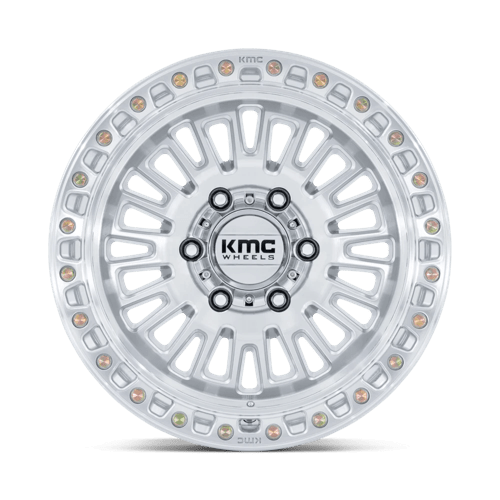 KMC | KM554 AZTEC | 17.0x8.50 | 6X114.3 | 0 | GLOSS SILVER W/ MACHINED FACE
