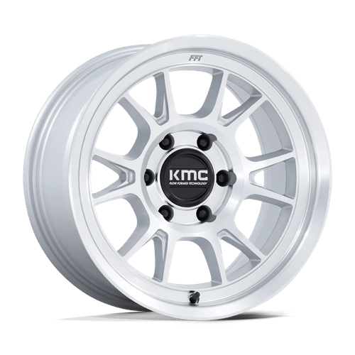 KMC | KM729 RANGE | 17.0x8.50 | 5X127 | -10 | GLOSS SILVER W/ MACHINED FACE