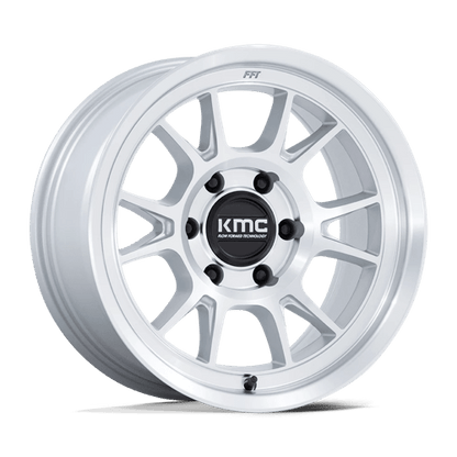 KMC | KM729 RANGE | 17.0x8.50 | 5X127 | -10 | GLOSS SILVER W/ MACHINED FACE