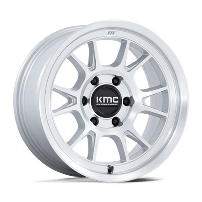 KMC | KM729 RANGE | 17.0x8.50 | 6X139.7 | -10 | GLOSS SILVER W/ MACHINED FACE