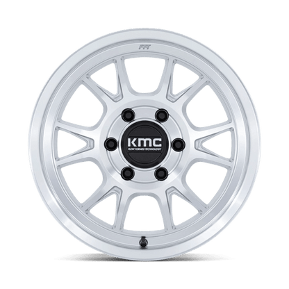 KMC | KM729 RANGE | 17.0x8.50 | 5X127 | -10 | GLOSS SILVER W/ MACHINED FACE