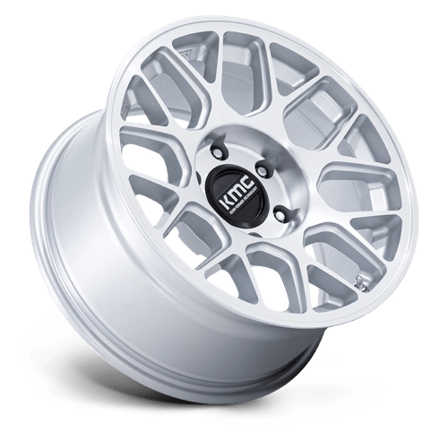KMC | KM730 HATCHET | 17.0x8.50 | 6X114.3 | -10 | GLOSS SILVER W/ MACHINED FACE