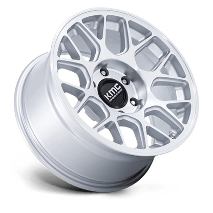 KMC | KM730 HATCHET | 17.0x8.50 | 6X139.7 | -10 | GLOSS SILVER W/ MACHINED FACE