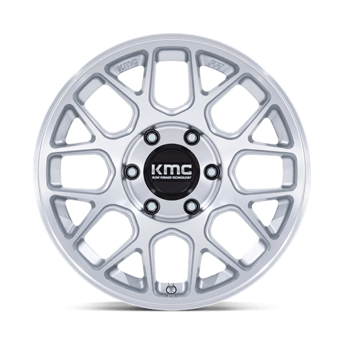 KMC | KM730 HATCHET | 17.0x8.50 | 5X127 | 25 | GLOSS SILVER W/ MACHINED FACE