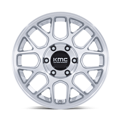 KMC | KM730 HATCHET | 17.0x8.50 | 5X127 | 25 | GLOSS SILVER W/ MACHINED FACE