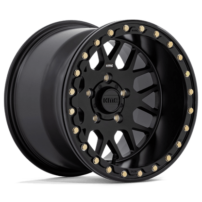 KMC Powersports | KS235 GRENADE BEADLOCK | 15.0x6.00 | 4X137 | 38 | SATIN BLACK
