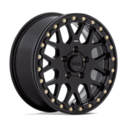 KMC Powersports | KS235 GRENADE BEADLOCK | 15.0x6.00 | 5X114.3 | 38 | SATIN BLACK