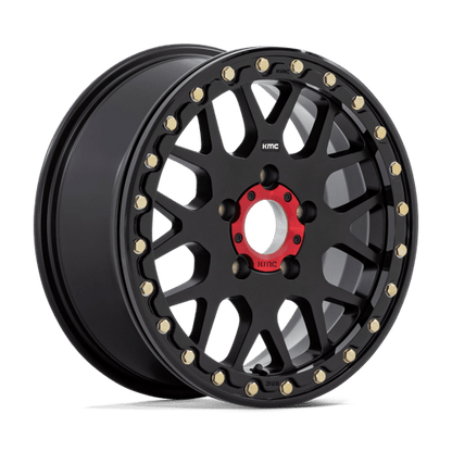 KMC Powersports | KS235 GRENADE BEADLOCK | 15.0x6.00 | 5X114.3 | 38 | SATIN BLACK