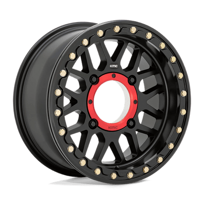 KMC Powersports | KS235 GRENADE BEADLOCK | 15.0x7.00 | 4X156 | 10 | SATIN BLACK