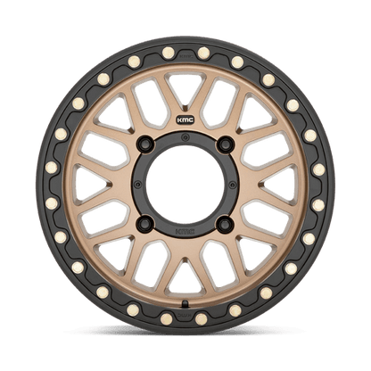 KMC Powersports | KS235 GRENADE BEADLOCK | 15.0x6.00 | 4X137 | 38 | SATIN BRONZE