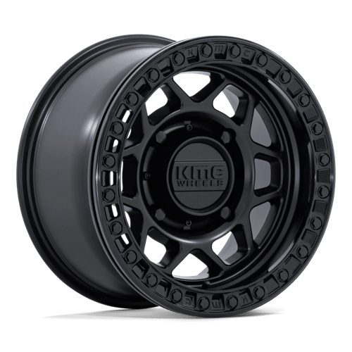 KMC Powersports | KS241 TORX BEADLOCK | 15.0x8.00 | 6X139.7 | 0 | MATTE BLACK W/ GLOSS BLACK RG