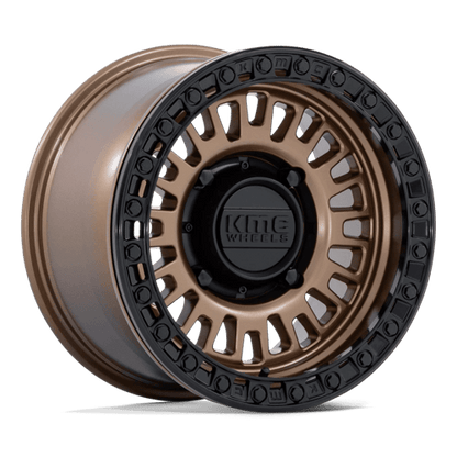 KMC Powersports | KS242 AZTEC BEADLOCK | 15.0x8.00 | 4X156 | 0 | MATTE BRONZE W/ MATTE BLACK RG