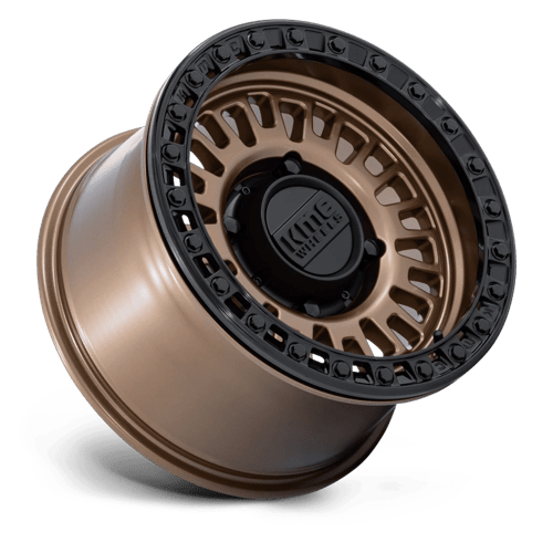 KMC Powersports | KS242 AZTEC BEADLOCK | 15.0x7.00 | 5X114.3 | 38 | MATTE BRONZE W/ MATTE BLACK RG