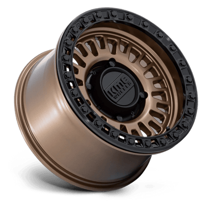 KMC Powersports | KS242 AZTEC BEADLOCK | 15.0x10.00 | 5X114.3 | 0 | MATTE BRONZE W/ MATTE BLACK RG