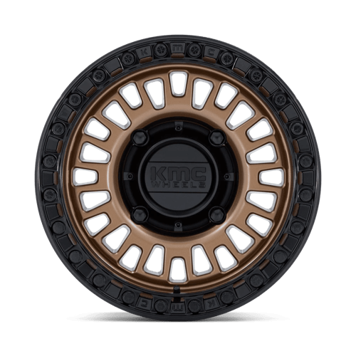 KMC Powersports | KS242 AZTEC BEADLOCK | 15.0x10.00 | 4X137 | 0 | MATTE BRONZE W/ MATTE BLACK RG