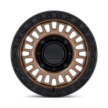 KMC Powersports | KS242 AZTEC BEADLOCK | 15.0x10.00 | 4X137 | 0 | MATTE BRONZE W/ MATTE BLACK RG