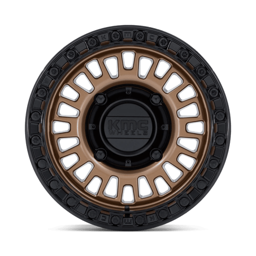KMC Powersports | KS242 AZTEC BEADLOCK | 15.0x8.00 | 4X156 | 0 | MATTE BRONZE W/ MATTE BLACK RG