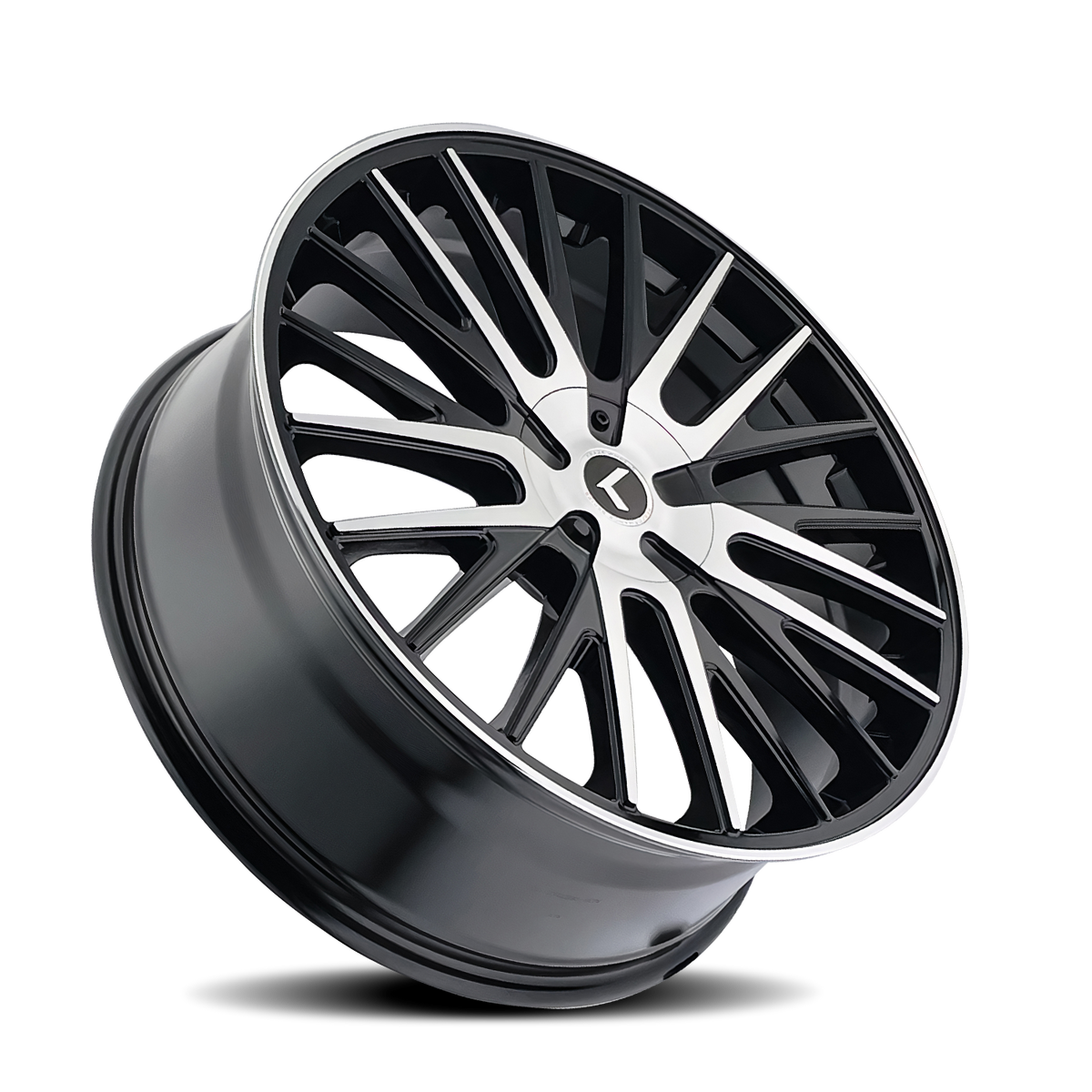 KRAZE DOUBLE DOWN GLOSS BLACK MACHINED | 22x8.5 | 5-108 | 38mm | KR185-22814BM38