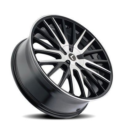 KRAZE DOUBLE DOWN GLOSS BLACK MACHINED | 18x8 | 5-108 | 40mm | KR185-8814BM40