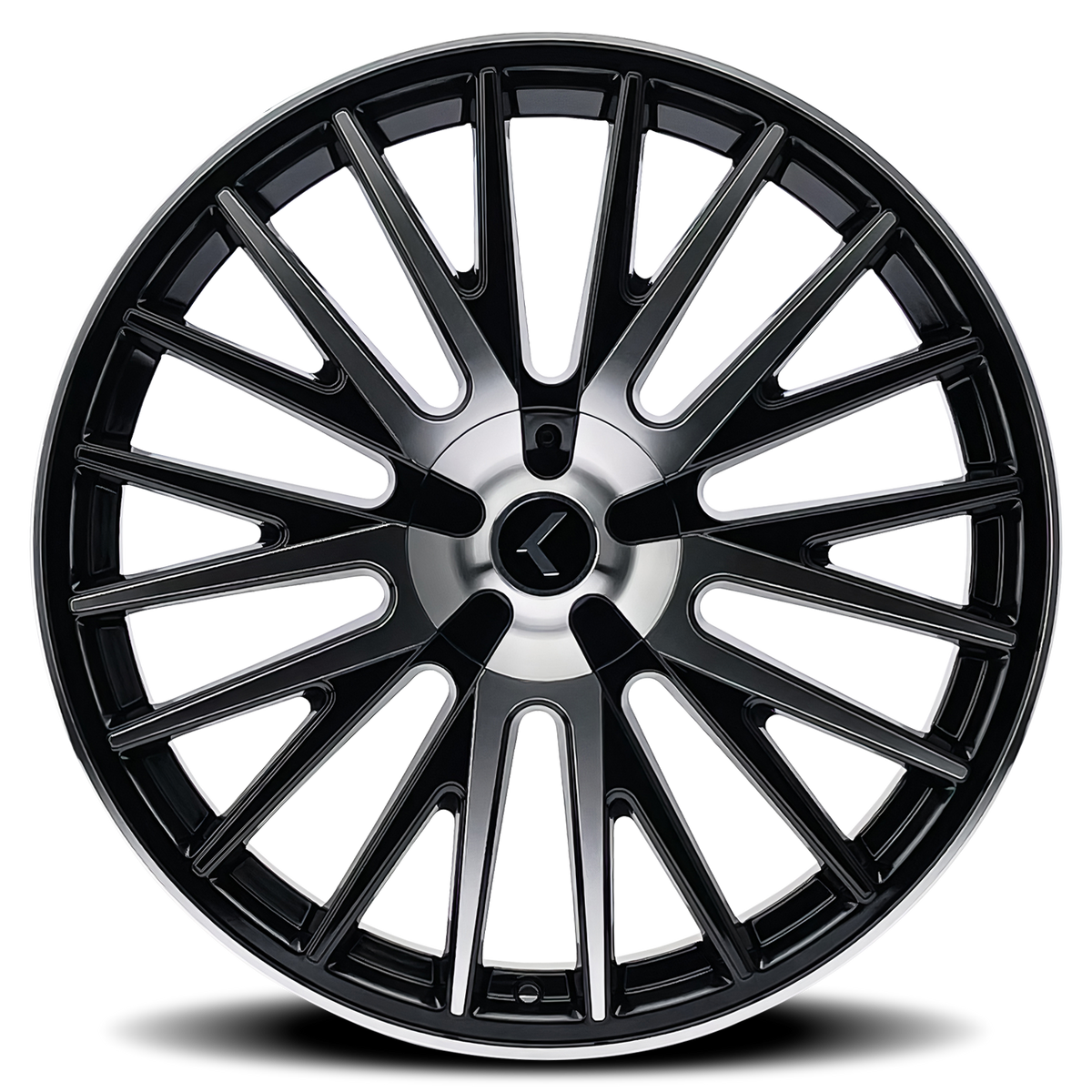 KRAZE DOUBLE DOWN GLOSS BLACK MACHINED | 20x8.5 | 5-108 | 38mm | KR185-2814BM38