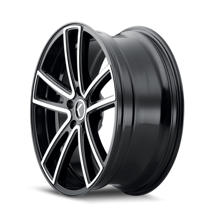 KRAZE LUSSO GLOSS BLACK MACHINED | 22x9.5 | 6-135 | 30mm | KR190-22936BM30
