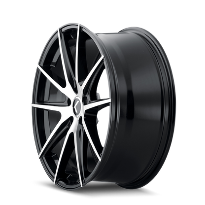 KRAZE TURISMO GLOSS BLACK MACHINED | 17x8 | 5-108 | 38mm | KR193-7831BM38