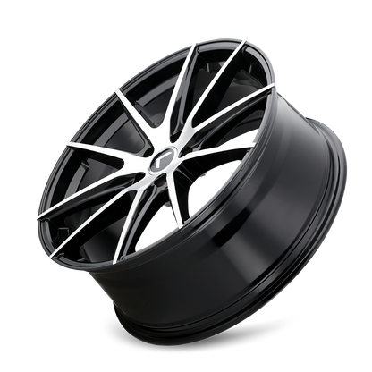 KRAZE TURISMO GLOSS BLACK MACHINED | 17x8 | 5-112 | 38mm | KR193-7845BM38