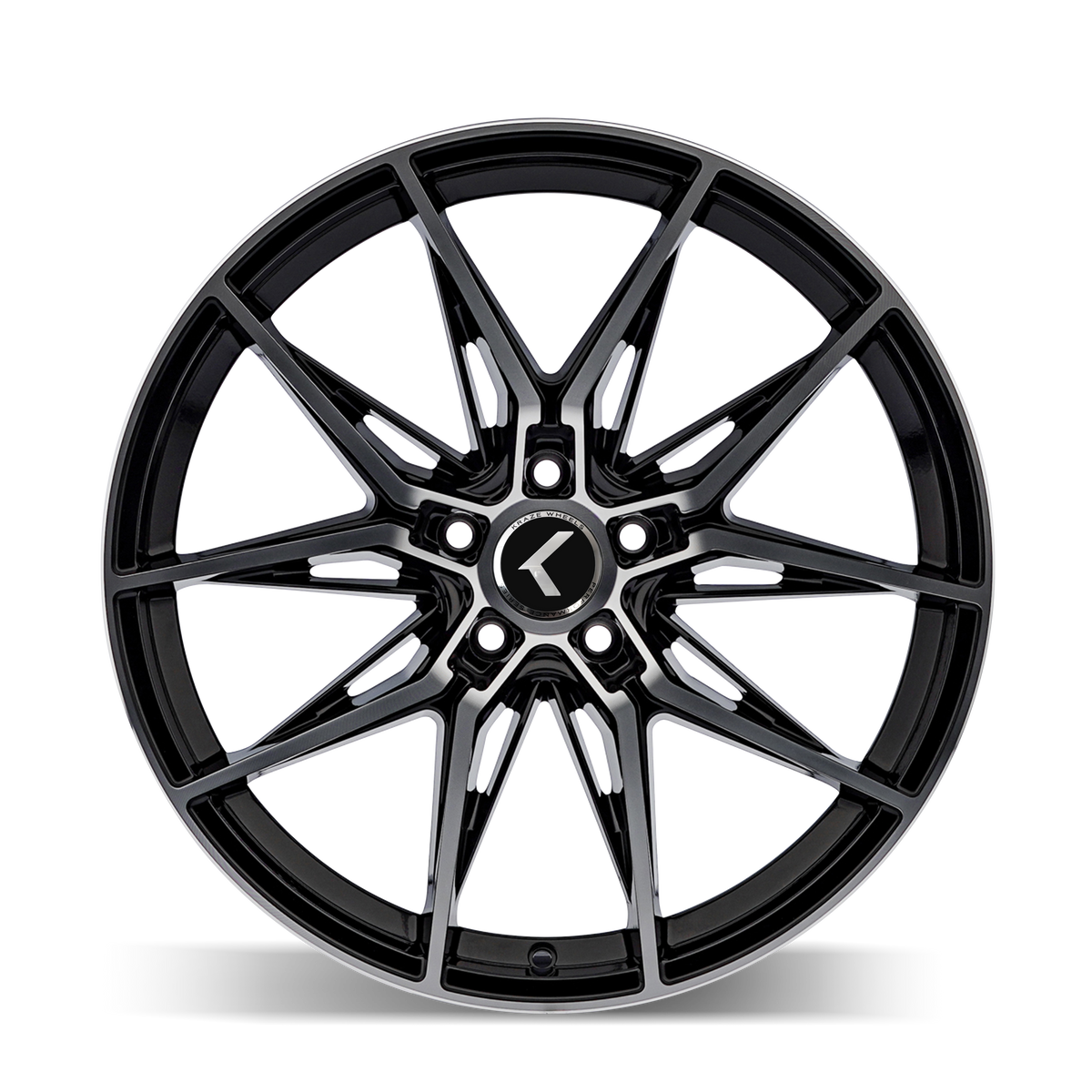 KRAZE EVOLVE GLOSS BLACK MACHINED | 18x8.5 | 5-112 | 30mm | KR196-8845BM30