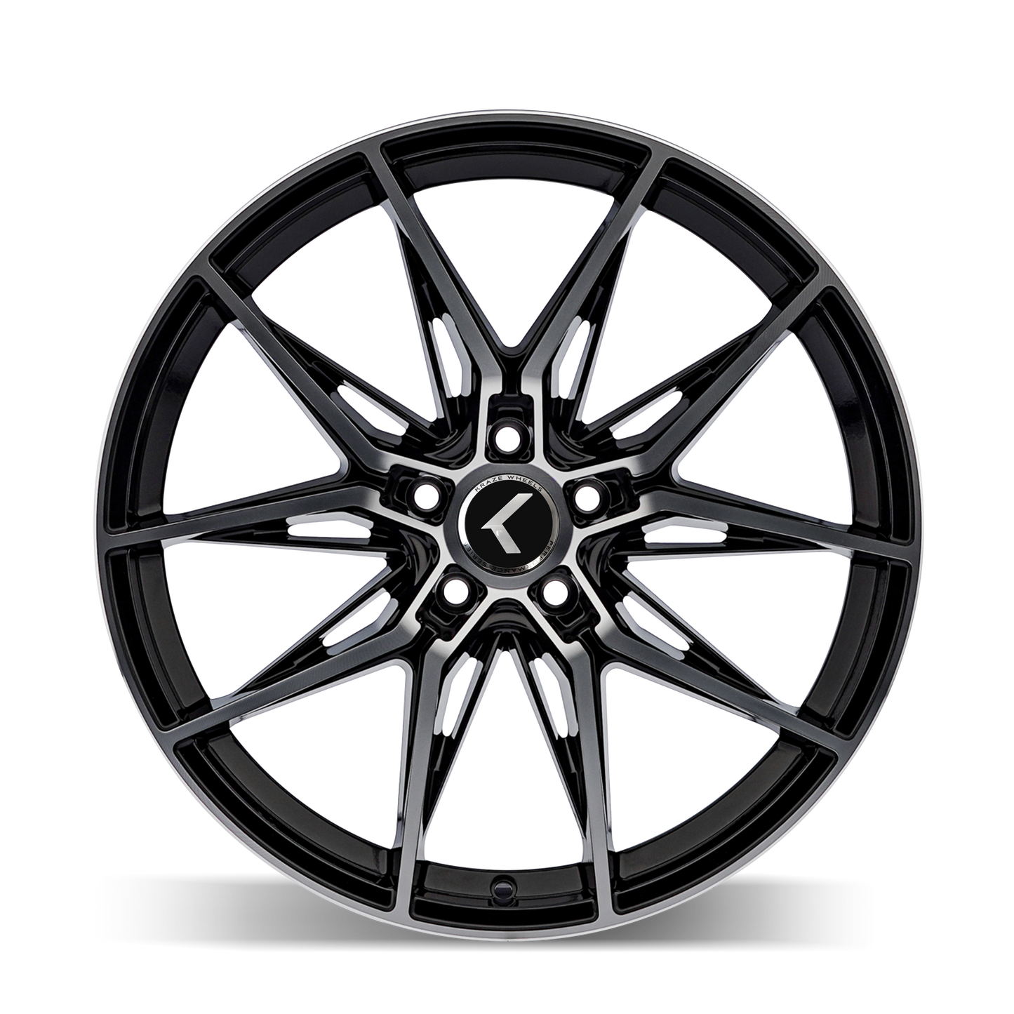 KRAZE EVOLVE GLOSS BLACK MACHINED | 18x8.5 | 5-112 | 40mm | KR196-8845BM40