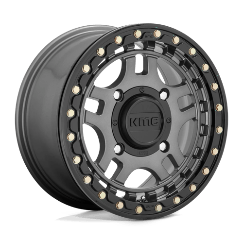 KMC Powersports | KS240 RECON BEADLOCK | 15.0x7.00 | 4X137 | 38 | GUN METAL W/ GLOSS BLACK RING