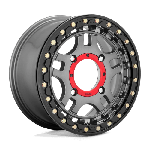 KMC Powersports | KS240 RECON BEADLOCK | 15.0x7.00 | 4X156 | 38 | GUN METAL W/ GLOSS BLACK RING