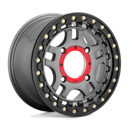 KMC Powersports | KS240 RECON BEADLOCK | 15.0x7.00 | 4X156 | 38 | GUN METAL W/ GLOSS BLACK RING