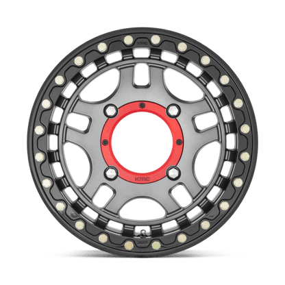 KMC Powersports | KS240 RECON BEADLOCK | 15.0x7.00 | 4X137 | 38 | GUN METAL W/ GLOSS BLACK RING