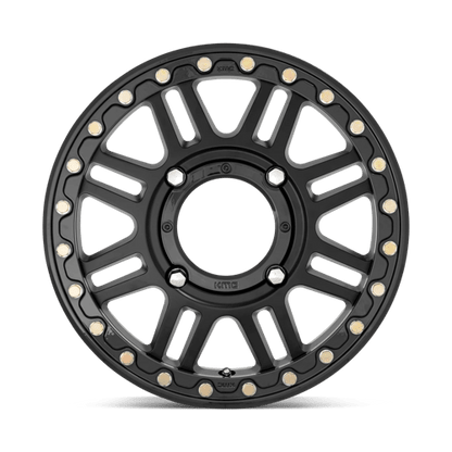 KMC Powersports | KS250 CAGE BEADLOCK | 15.0x10.00 | 4X137 | 0 | SATIN BLACK W/ GLOSS BLACK RG