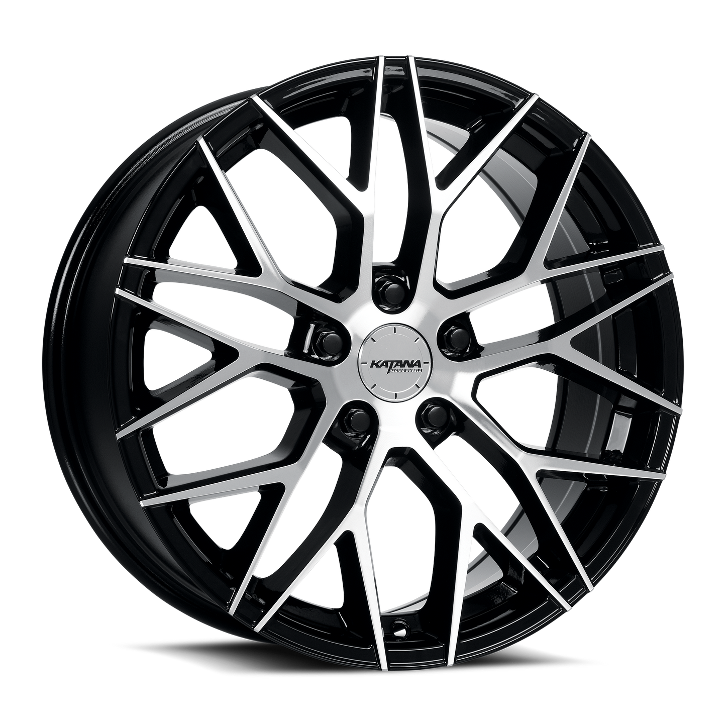 KATANA RACING KR01 Glossy Black Machined Face | 20x8.5 | 5x114.3 | +40mm | KR01-208554GBF