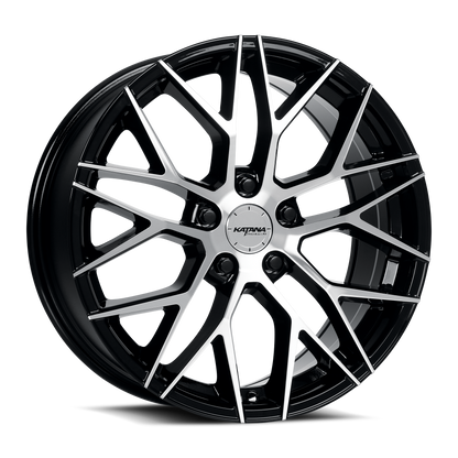 KATANA RACING KR01 Glossy Black Machined Face | 20x8.5 | 5x114.3 | +40mm | KR01-208554GBF