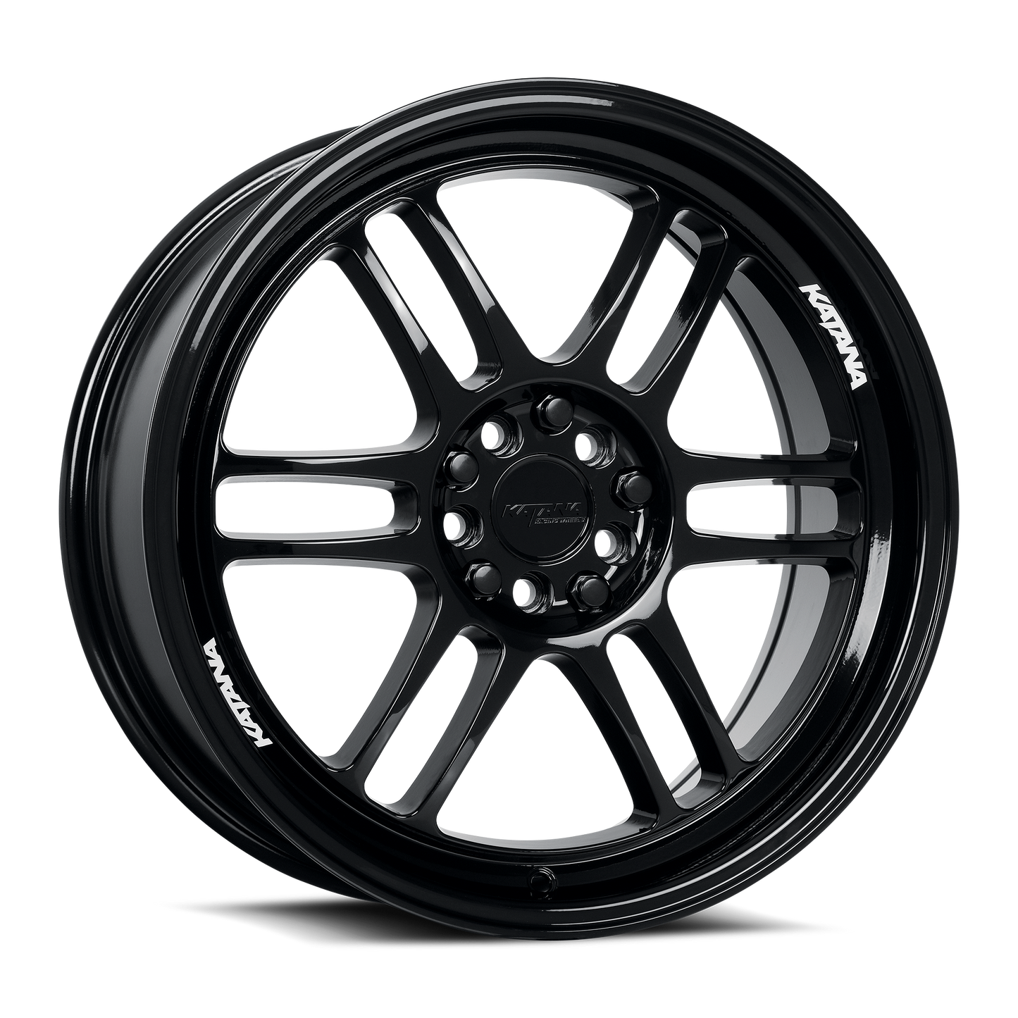 KATANA RACING KR02 Glossy Black | 18x8.0 | 5x112/5x114.3 | +40mm | KR02-188012GB
