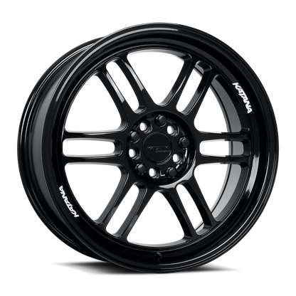 KATANA RACING KR02 Glossy Black | 17x7.5 | 4x108/4x114.3 | +40mm | KR02-177502GB